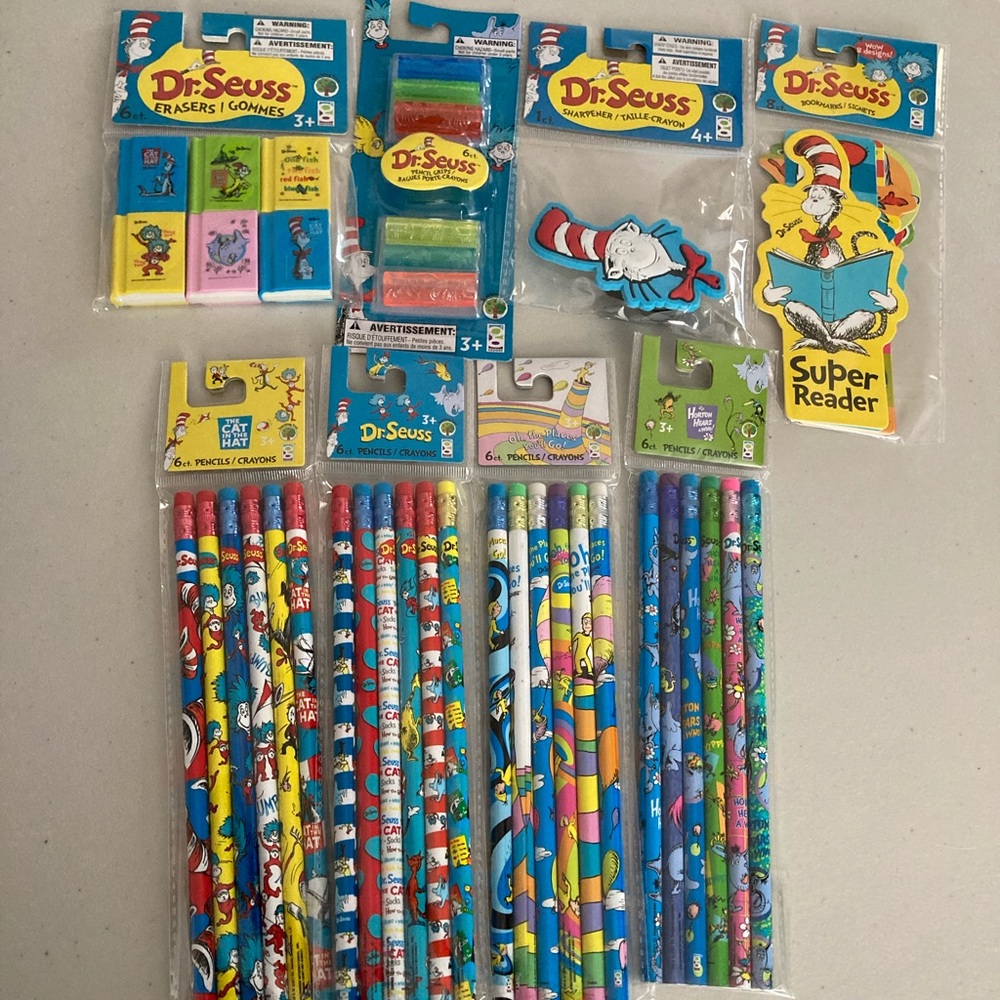 Dr. Seuss Bundle, Pencils, Erasers